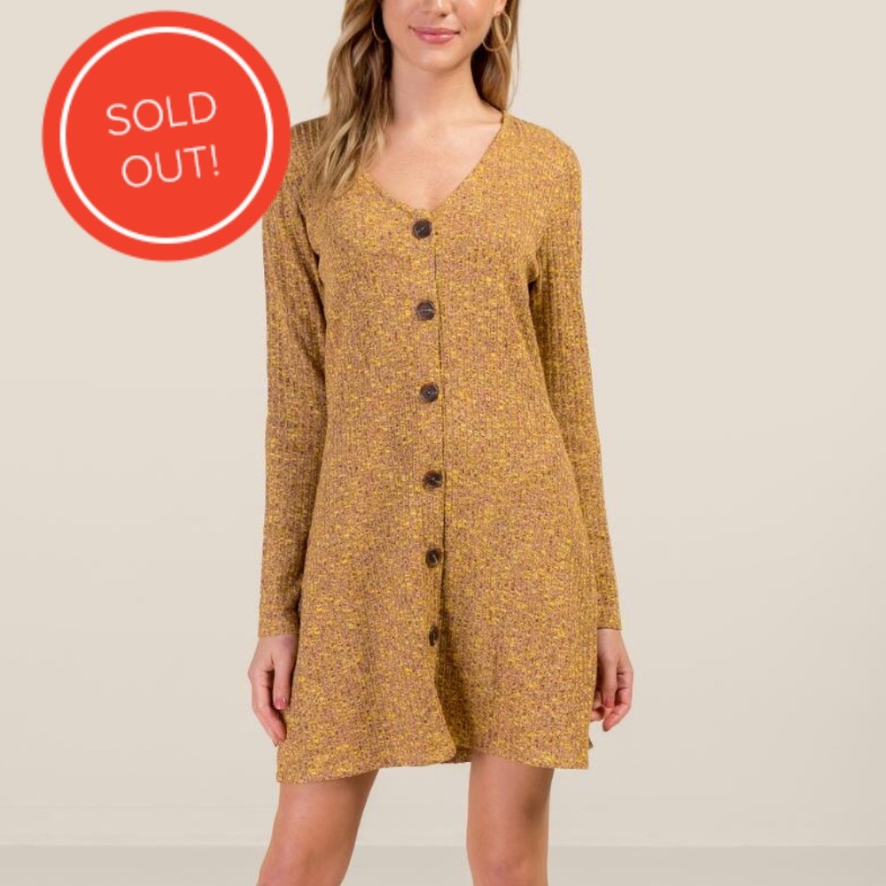 Button Down Knit Dress